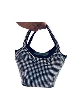 Black Crystal-Embellished Tote Bag FINAL PRICE DROP